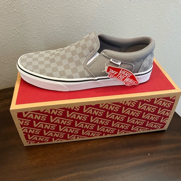 Vans Other - Vans Asher checkerboard shoes grey men’s 9.5